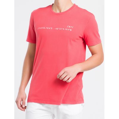 Camiseta Masculina Básica Jeri Vermelha Calvin Klein Jeans