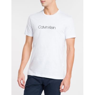 Camiseta Slim Básica Flamê Calvin Klein - Branco