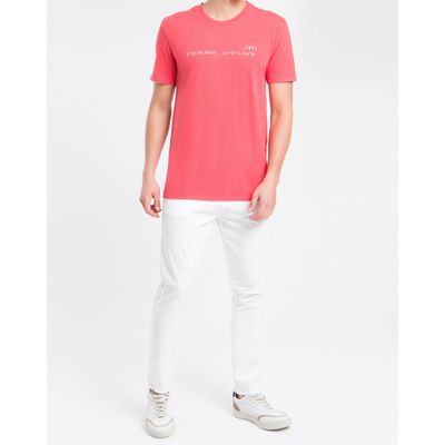 Camiseta Masculina Básica Jeri Vermelha Calvin Klein Jeans