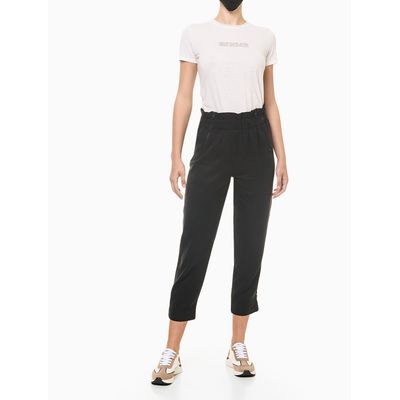 Blusa Feminina Estampa Logo Invertido Branca Calvin Klein Jeans