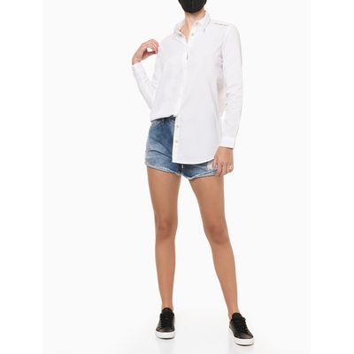 Camisa Ml Reg Termo Alg  Calvin Klein Jeans -  Branco