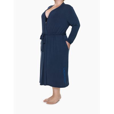 Robe Ml Viscolight Plus Size - Azul Marinho