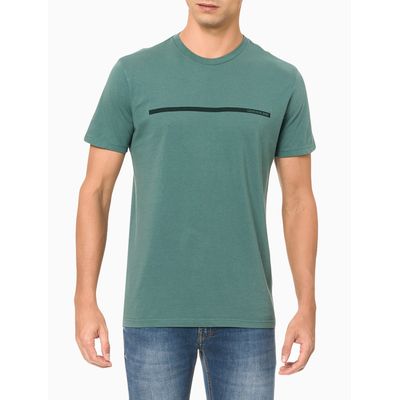 Camiseta Masculina Estampa Linha Verde Calvin Klein Jeans