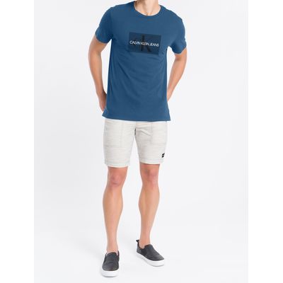 Camiseta Masculina Estampa Logo Azul Médio Calvin Klein Jeans