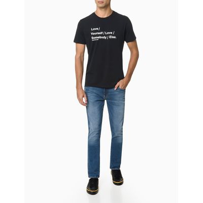 Camiseta Masculina Estampa Love Yourself Preta Calvin Klein Jeans