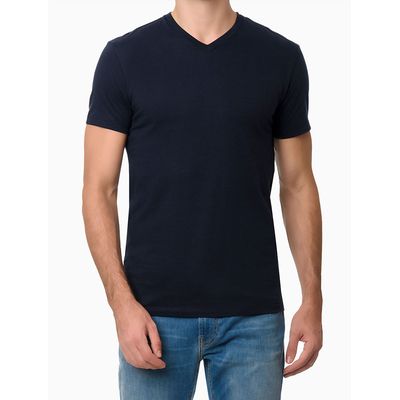 Camiseta Masculina Gola V Essentials Azul Marinho Calvin Klein Jeans