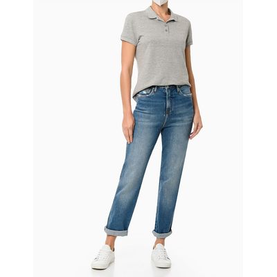 Polo Ckj Fem M/C Essentials  Calvin Klein Jeans -  Mescla