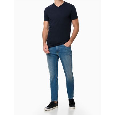 Camiseta Masculina Gola V Essentials Azul Marinho Calvin Klein Jeans