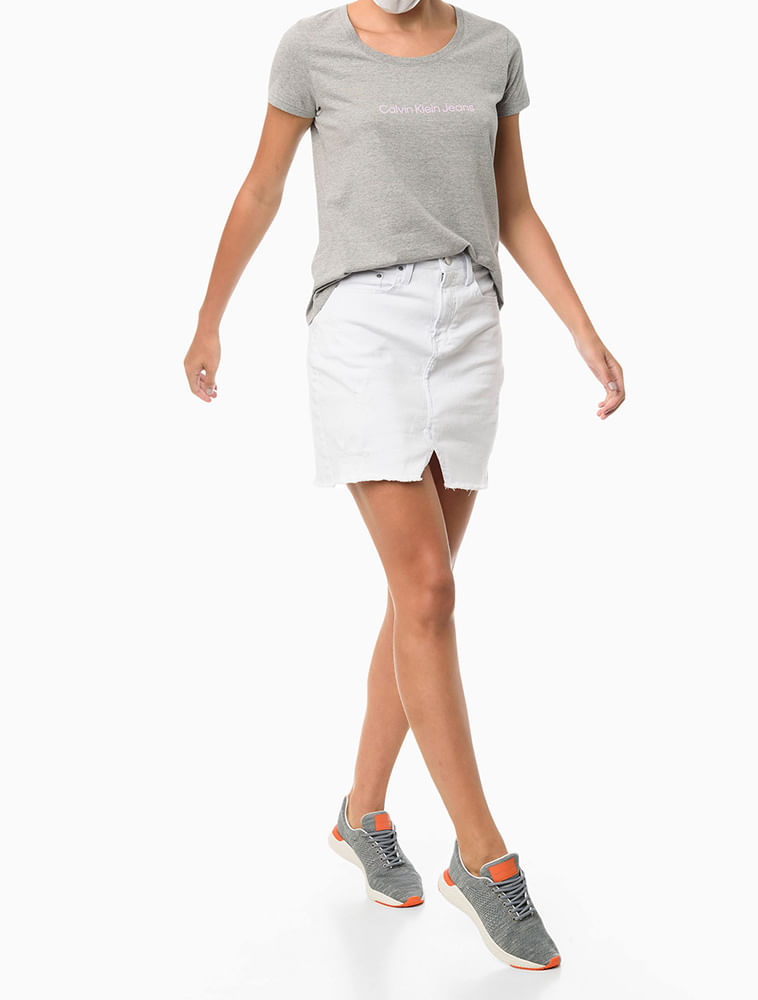 Camiseta-Mc-Ckj-Fem-Logo-Centralizado---Cinza-Mescla