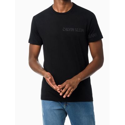 Camiseta Mc Ckj Masc Logo Sombra  Calvin Klein Jeans -  Preto