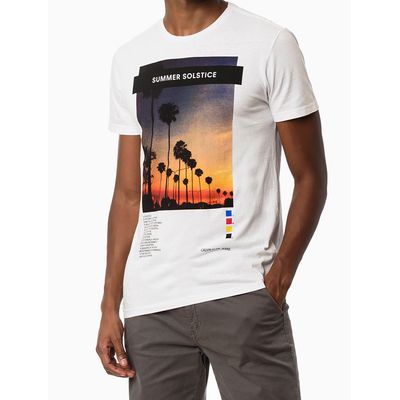 Camiseta Mc Ckj Masc Summer Solstice  Calvin Klein Jeans -  Branco