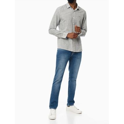 Calça Jeans Masculina Five Pockets Skinny Simples Azul Médio Calvin Klein