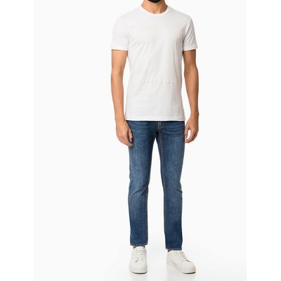 Camiseta Mc Quadrado Ck  Calvin Klein -  Branco
