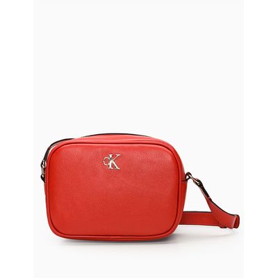 Bolsa Camera Bag Couro Minimal Monogram  Calvin Klein Jeans -  Vermelho