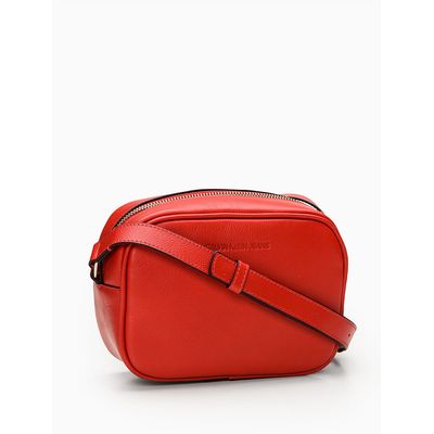 Bolsa Camera Bag Couro Minimal Monogram  Calvin Klein Jeans -  Vermelho