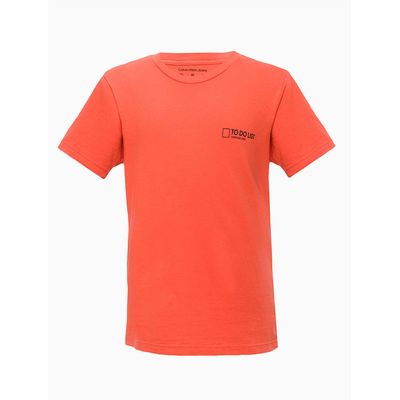 Camiseta Masculina Infantil Estampada To Do List Vermelha Calvin Klein Jeans