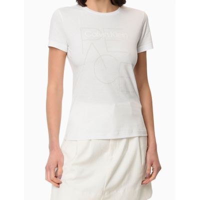 Camiseta Peace  Calvin Klein -  Branco