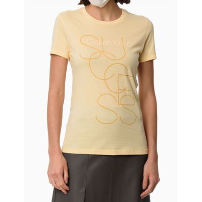Camiseta Success  Calvin Klein -  Amarelo Claro