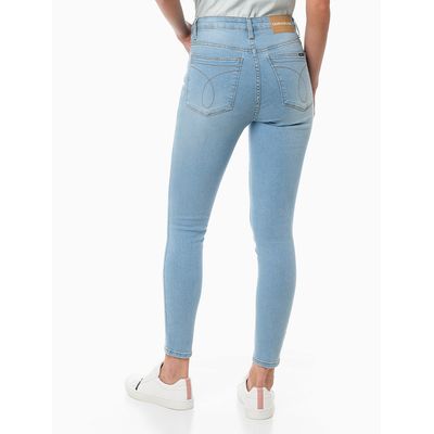Calça Jeans Five Pockets High Rise Skinny  Calvin Klein Jeans -  Azul Claro