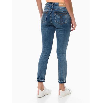 Calça Jeans High Rise Skinny Fili Duplo  Calvin Klein Jeans -  Azul Médio