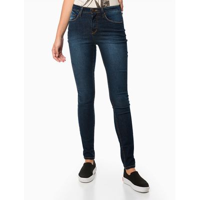 Calça Jeans Five Pockets High Rise Skinny - Azul Médio