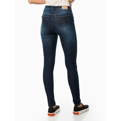 Calça Jeans Five Pockets High Rise Skinny - Azul Médio