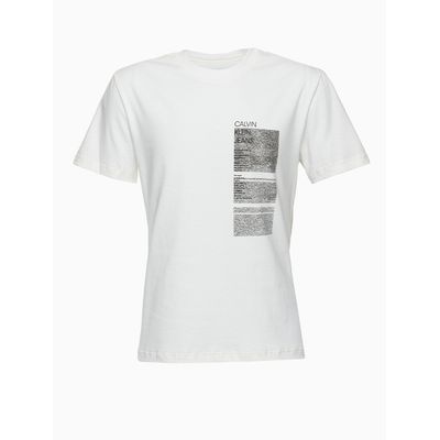 Camiseta Mc Reat Textur Geomet Frnt Cost - Off White