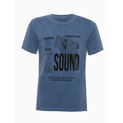 Camiseta Mc Silk Meia Pig Gc Sound - Azul Médio