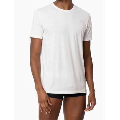 Kit 2 Camisetas Masculinas Pima Branca Underwear Calvin Klein