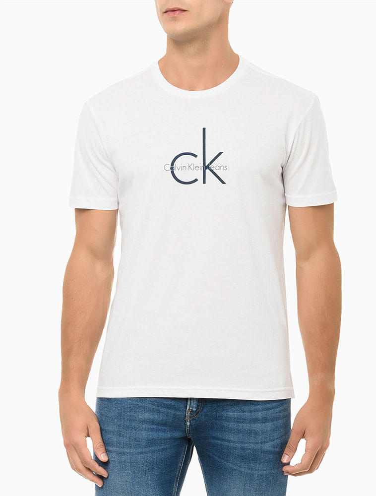 Camiseta Calvin Klein Masculina Underline - Cinza - Masculino