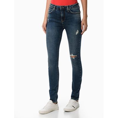 Calça Jeans Feminina Skinny Cintura Alta Sustainable Calvin Klein Jeans - Azul Marinho