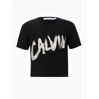 Blusa Mc Meia Reat Silk Calvin  Calvin Klein Jeans -  Preto