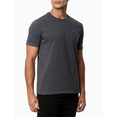 Camiseta Masculina de Algodão Básica Estampa Logo Minimalista no Peito Índigo Calvin Klein Jeans