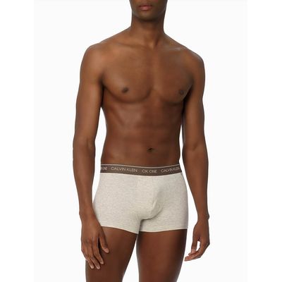 Underwear Trunk Elástico CK One Cintura Baixa Nude Cueca Calvin Klein