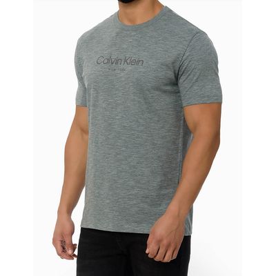 Camiseta Mc Regular Flamê Ny  Calvin Klein -  Cinza