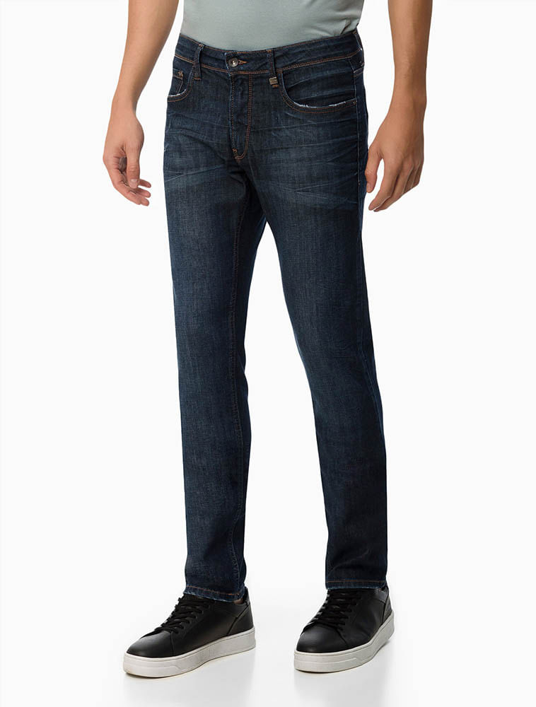 Calça Jeans Masculina Skinny 3d Cintura Baixa Calvin Klein Jeans - Azul Marinho Menor preço em Calça Jeans Masculina Skinny 3d Cintura Baixa Calvin Klein Jeans - Azul Marinho