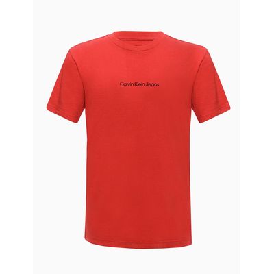Camiseta Mc Logo Centralizado  Calvin Klein Jeans -  Vermelho