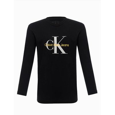 Camiseta Ml Reissue Centralizado  Calvin Klein Jeans -  Preto