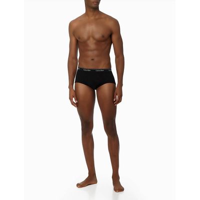 Kit 4 Underwear Brief de Algodão Canelado Preta Cueca Calvin Klein