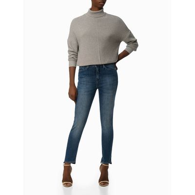 Blusa Oversized de Tricot Feminina Gola Alta Sportswear Calvin Klein