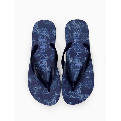 Chinelo Swimwear Estampa Folhas  Calvin Klein -  Azul Marinho