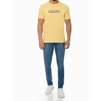 Camiseta Manga Curta Calvin Klein Underline - Amarelo