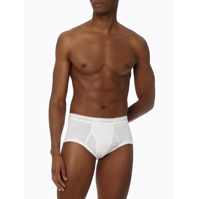 Kit 4 Underwear Brief de Algodão Canelado Branca Cueca Calvin Klein