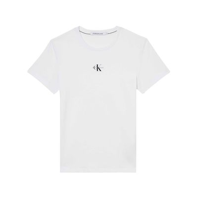 T Shirt Ckj Monograma Algodão Orgânico Calvin Klein Jeans