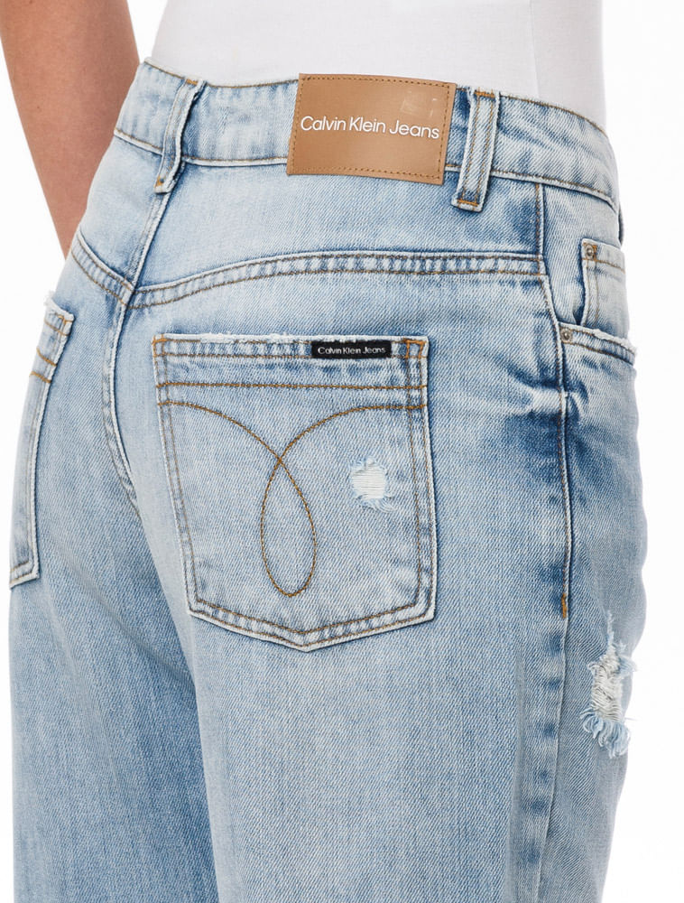 Calça Jeans Feminina Baggy Puídos Calvin Klein Jeans - Calvin Klein - Loja Online