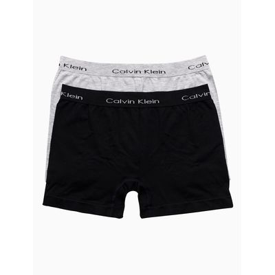 Kit 2 Underwear Trunk sem Costura Cuecas Calvin Klein - Preto Com Cinza Claro