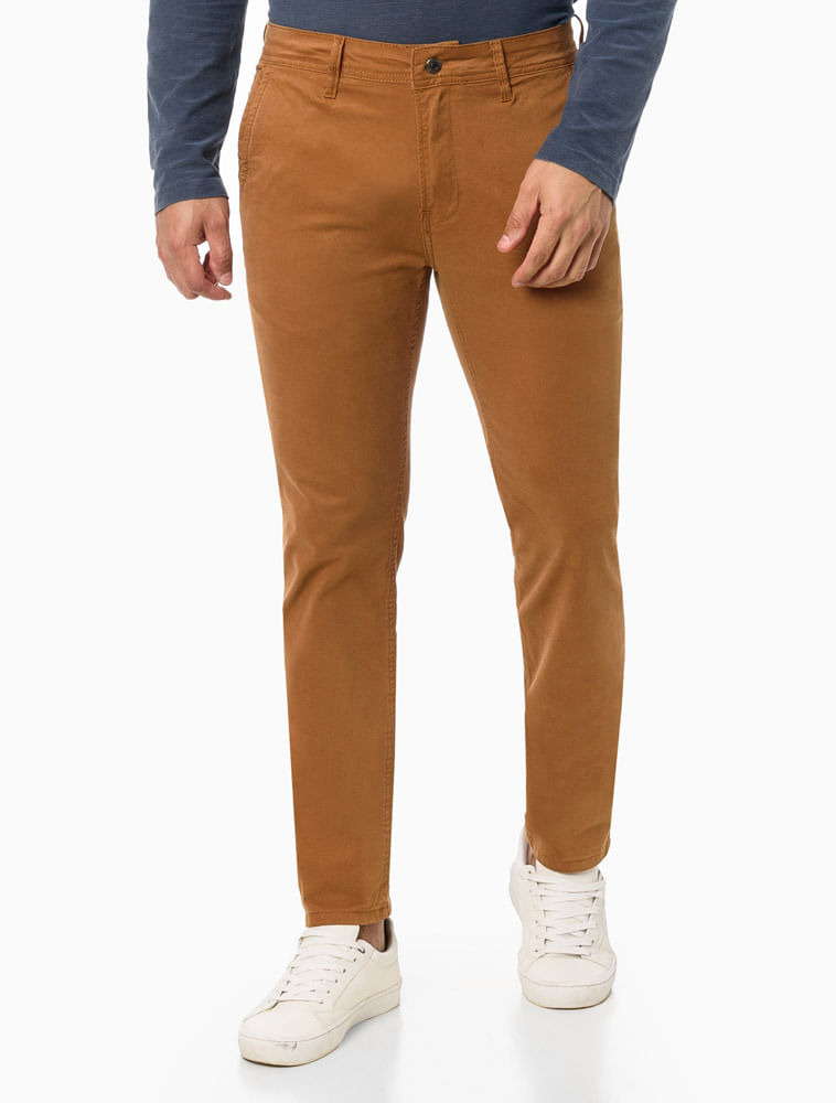 Calca-Color-Chino-Skinny-Calvin-Klein-Jeans---Caqui-Escuro----------------------------