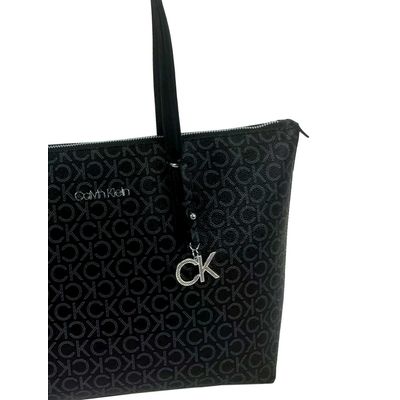 Bolsa Shopping Bag Monograma Pu Calvin Klein - Preto