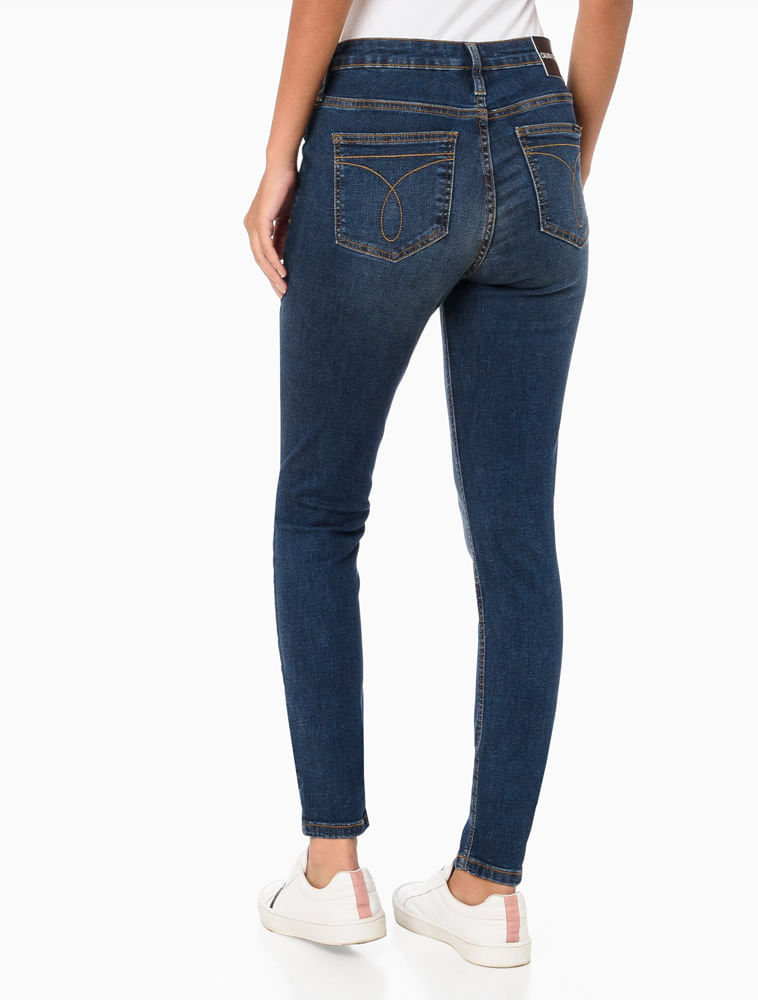 Calca-Jeans-Five-Pockets-Super-Skinny-Calvin-Klein-Jeans---Azul-Marinho---------------------------------