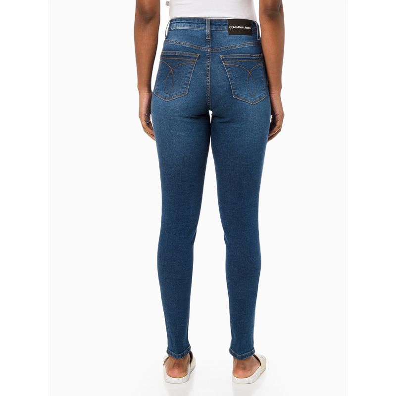 Calça Jeans Skinny 375 Cintura Alta Cós Alto Feminina Qualidade Premium Com  Bolsos Algodão Azul Azul Marinho - Faz a Boa!